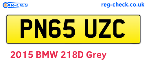 PN65UZC are the vehicle registration plates.