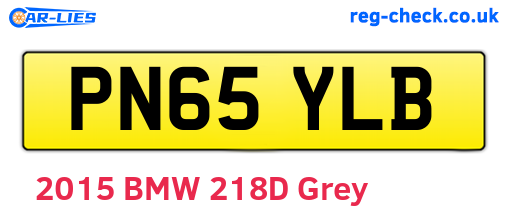 PN65YLB are the vehicle registration plates.