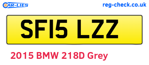 SF15LZZ are the vehicle registration plates.