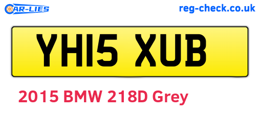 YH15XUB are the vehicle registration plates.
