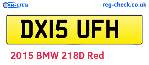 DX15UFH are the vehicle registration plates.