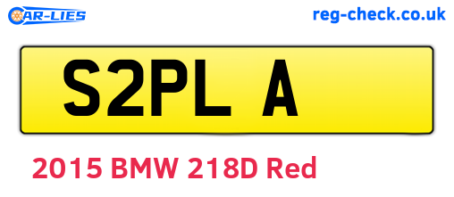 S2PLA are the vehicle registration plates.