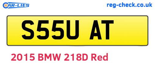 S55UAT are the vehicle registration plates.