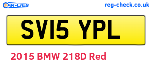 SV15YPL are the vehicle registration plates.