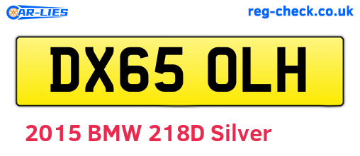 DX65OLH are the vehicle registration plates.