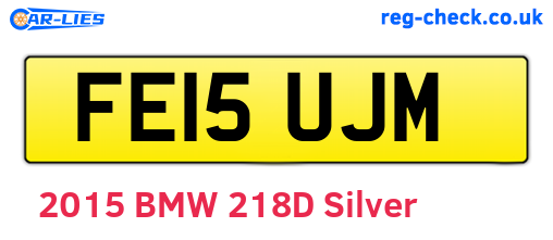 FE15UJM are the vehicle registration plates.