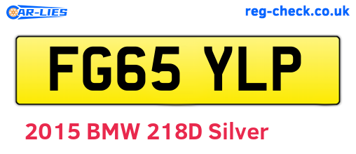 FG65YLP are the vehicle registration plates.