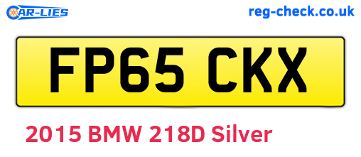 FP65CKX are the vehicle registration plates.