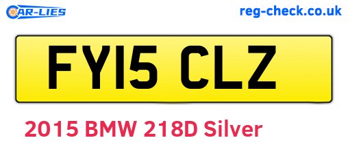 FY15CLZ are the vehicle registration plates.