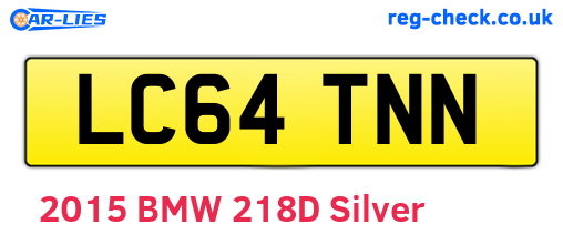 LC64TNN are the vehicle registration plates.