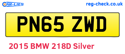 PN65ZWD are the vehicle registration plates.