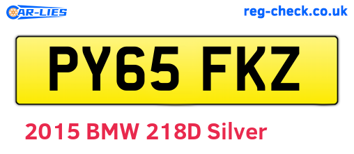 PY65FKZ are the vehicle registration plates.