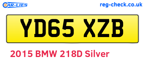 YD65XZB are the vehicle registration plates.