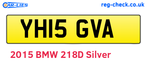 YH15GVA are the vehicle registration plates.