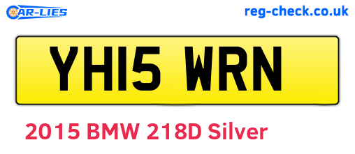 YH15WRN are the vehicle registration plates.