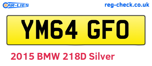 YM64GFO are the vehicle registration plates.