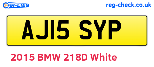 AJ15SYP are the vehicle registration plates.