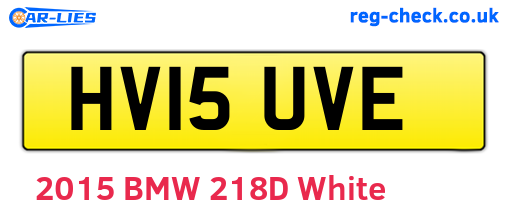 HV15UVE are the vehicle registration plates.