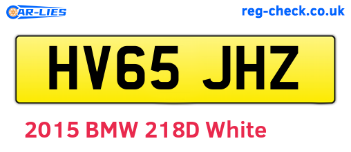 HV65JHZ are the vehicle registration plates.