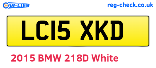 LC15XKD are the vehicle registration plates.
