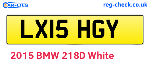 LX15HGY are the vehicle registration plates.