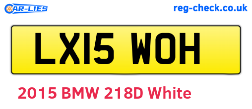 LX15WOH are the vehicle registration plates.