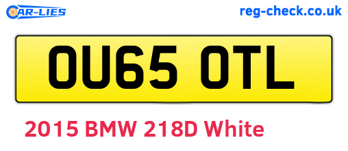 OU65OTL are the vehicle registration plates.