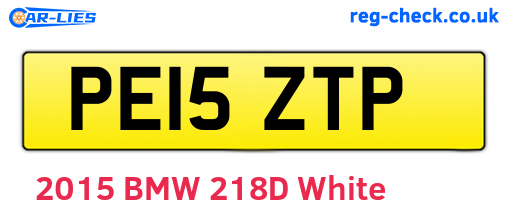 PE15ZTP are the vehicle registration plates.