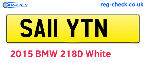 SA11YTN are the vehicle registration plates.