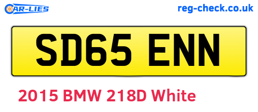 SD65ENN are the vehicle registration plates.
