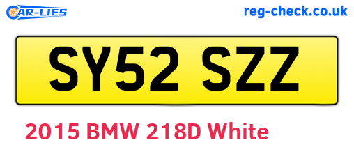 SY52SZZ are the vehicle registration plates.