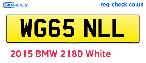 WG65NLL are the vehicle registration plates.