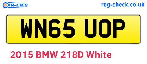 WN65UOP are the vehicle registration plates.