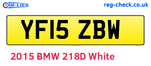YF15ZBW are the vehicle registration plates.