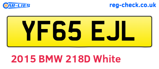 YF65EJL are the vehicle registration plates.