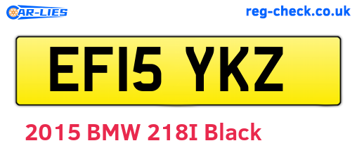 EF15YKZ are the vehicle registration plates.