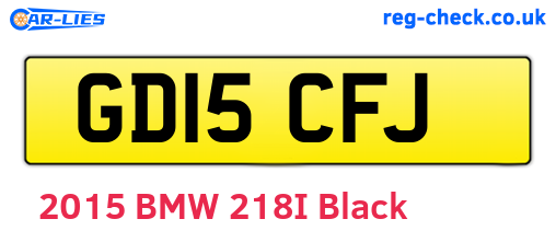 GD15CFJ are the vehicle registration plates.