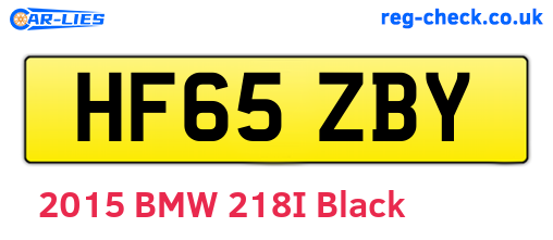HF65ZBY are the vehicle registration plates.