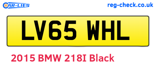 LV65WHL are the vehicle registration plates.