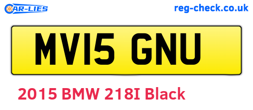 MV15GNU are the vehicle registration plates.