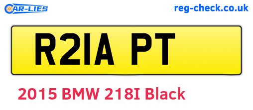R21APT are the vehicle registration plates.