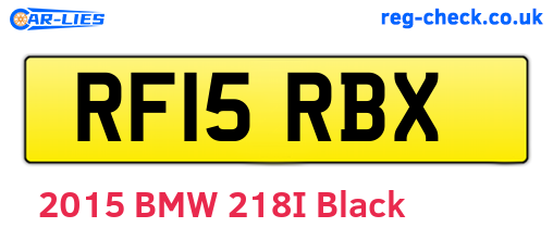 RF15RBX are the vehicle registration plates.