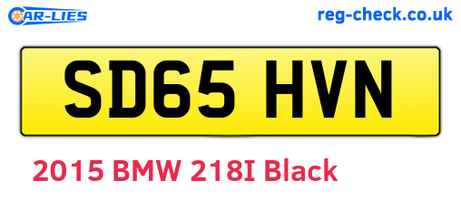 SD65HVN are the vehicle registration plates.