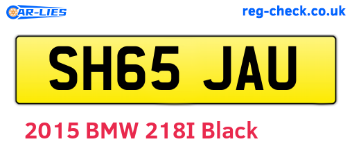 SH65JAU are the vehicle registration plates.