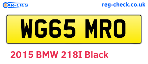 WG65MRO are the vehicle registration plates.