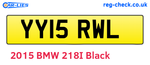 YY15RWL are the vehicle registration plates.