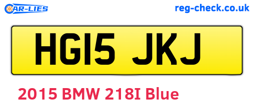 HG15JKJ are the vehicle registration plates.
