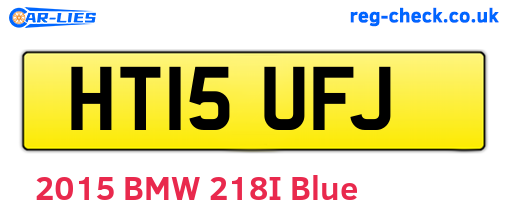 HT15UFJ are the vehicle registration plates.