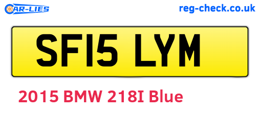 SF15LYM are the vehicle registration plates.