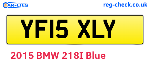 YF15XLY are the vehicle registration plates.